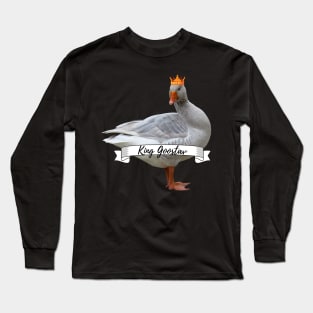 Royal Geese King Goostav Funny Goose Lover Gift Long Sleeve T-Shirt